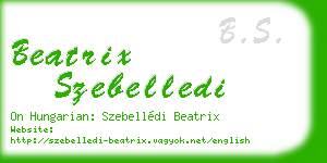 beatrix szebelledi business card